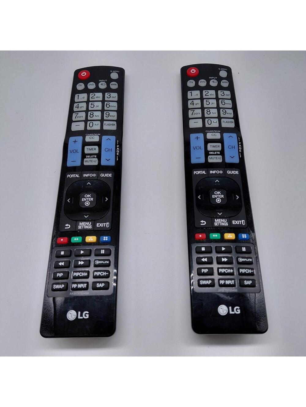 Lot of 2 LG AKB73755450 TV Remote Controls OEM Genuine Tested Working